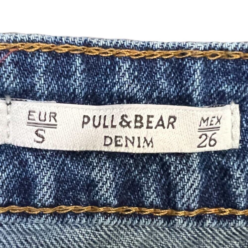 Pull & Bear Denim Button/Snap Front Mini Skirt Eu… - image 8